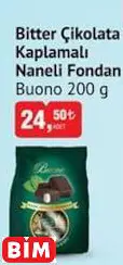 BUONO BİTTER ÇİKOLATA KAPLAMALI  NANELİ FONDAN